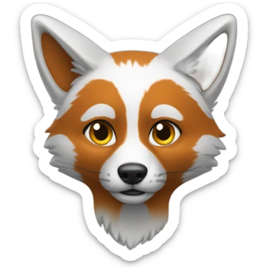 Renard argenté sticker