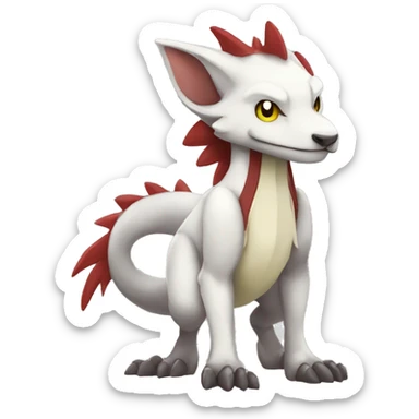 Cute Chibi Lombax-Sergal-Vernid-Fakemon full body sticker
