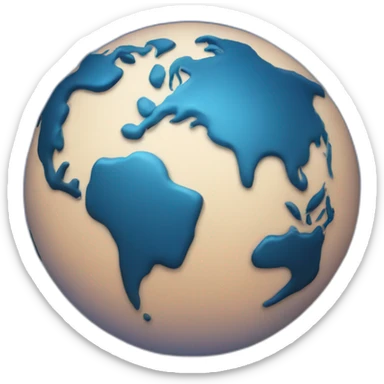 blue planet with handles sticker