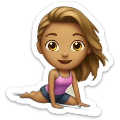 A girl on a surfboard sticker