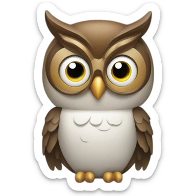 a tech savvy owl sticker