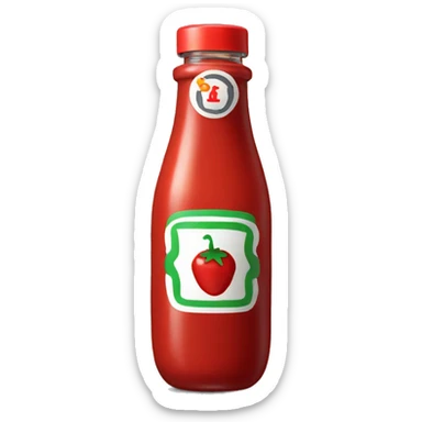 Ketchup bottle sticker