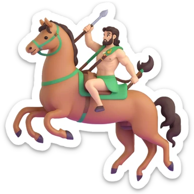 centaur, heroic pose sticker