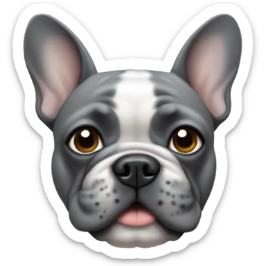 Grey French bulldog  sticker
