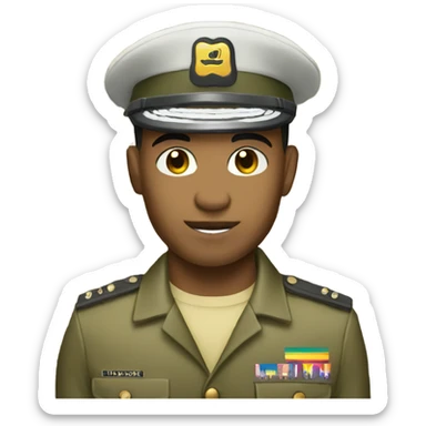 Gay lightskin army man sticker