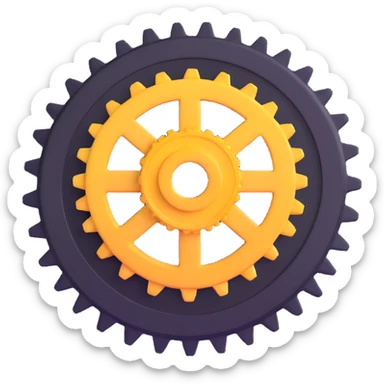 Airtable logo with a gear overlay in the top right, indicating settings sticker