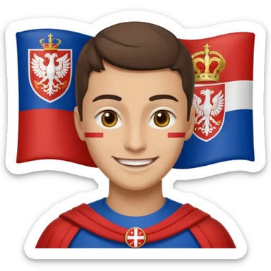 make me a emoji with serbian empire a  f sticker