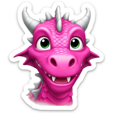 Pink dragon  sticker