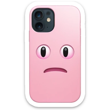  Pink IPhone 12 with cute phone case sticker
