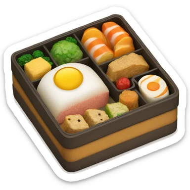 Realistic bento box sticker