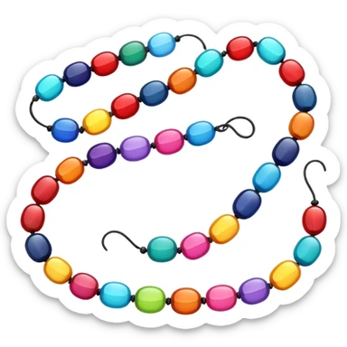 Colorful String Bead sticker