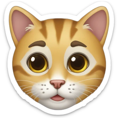 кошка бегает по дорожке sticker