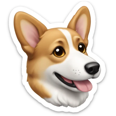 White tan and black corgi  sticker