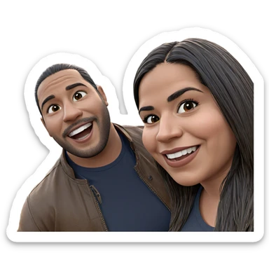 happy moment by the river sticker