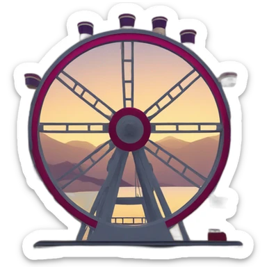 A ferry wheel live themed sticker