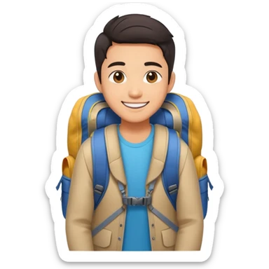 Asian travel youtuber sticker