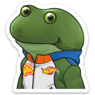 wearing a hot wheels jacket sticker