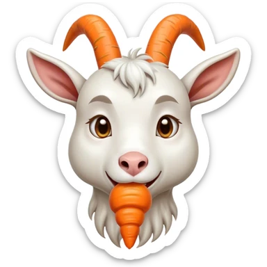 Crying goat is a carrot sticker