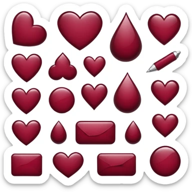 бордовый стикер пак sticker