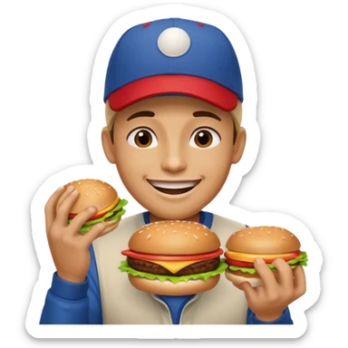comiendo amburgesa sticker