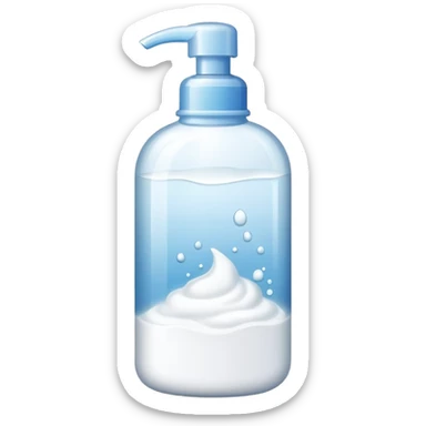 Bottle of  bath foam   sticker