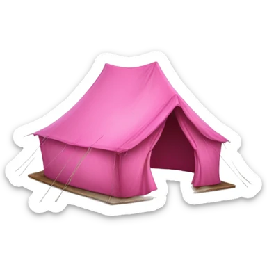 Pink tent realistic  sticker