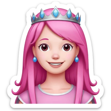 happy earringed princess bubblegum sticker