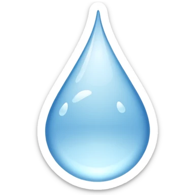 Gota de agua pero en lugar de azul que sea blanca sticker