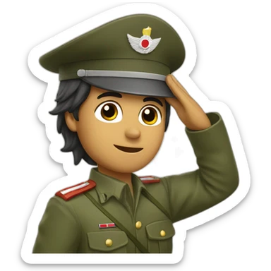 Chilean soldier salute sticker