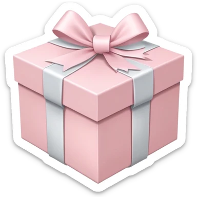 Pale pink gift box with box sticker