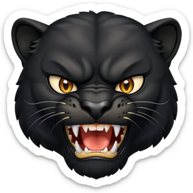 angry panther animal sticker
