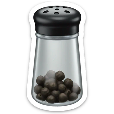 transparent black pepper shaker sticker