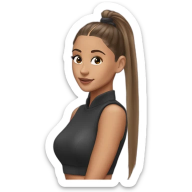 Ariana Grande with ponytail sticker