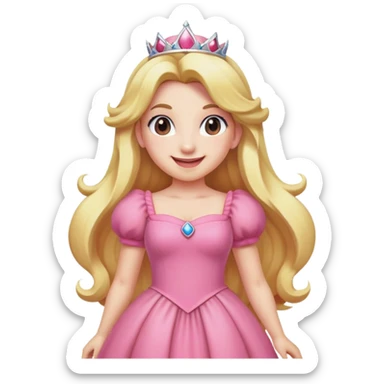 Princess Peach from Mario Bros sticker