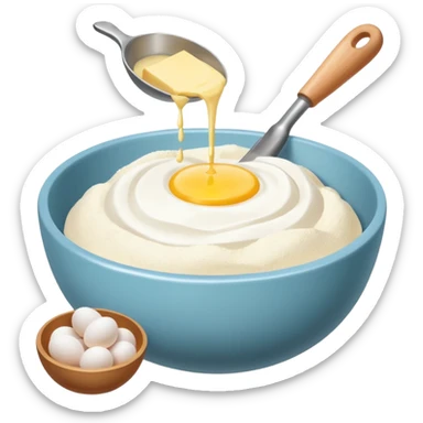 baking ingredients before preparation sticker