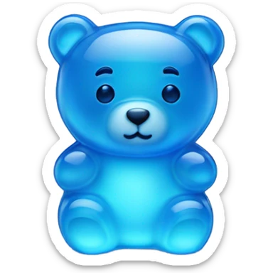 Blue gummy bear sticker