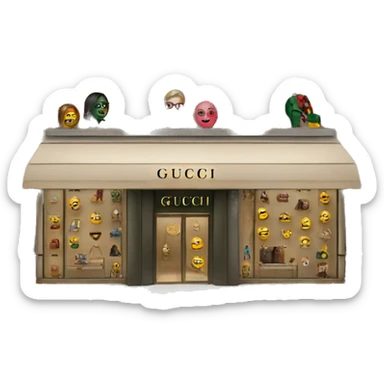 Gucci boutique sticker