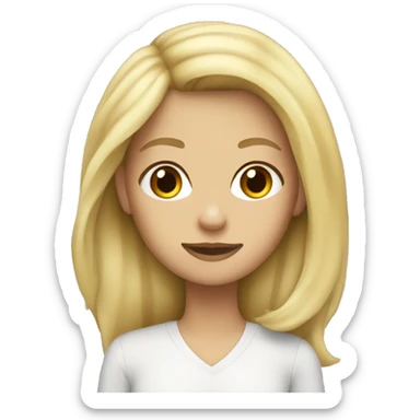 a blonde girl veteriarian sticker