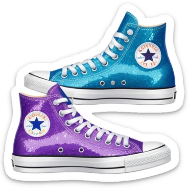 glitter converse sneakers sticker