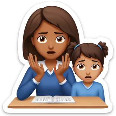 okulda matematik sınavı var ayşe çok korkak ece matematik sınavından 100 alır ayşe ise 0 alır ayşe eceye vurar ecede ağlar öğretmen görüp ayşeye çok kızar ve ona vurar. sticker