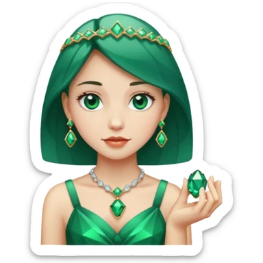 girl carry jewel  sticker