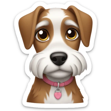  AI generated sticker of a small dog inspired by the style of “Lady and the Tramp.” White outline around it sticker