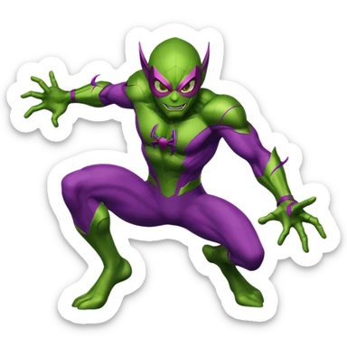 Green goblin's Spiderman  sticker