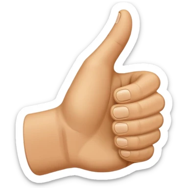 Create an emoji that shows a human hand giving a thumbs up gesture. sticker