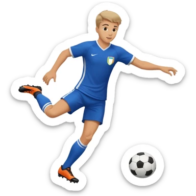 soccer player doing ball tricks sticker