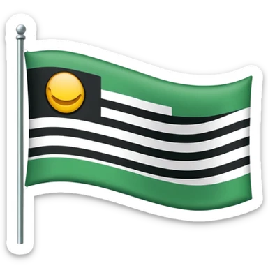 I want a flag as a emoji its made by three colours white green and black sticker