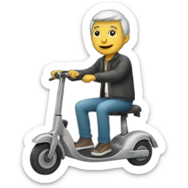 Personne âgée+ trottinette sticker