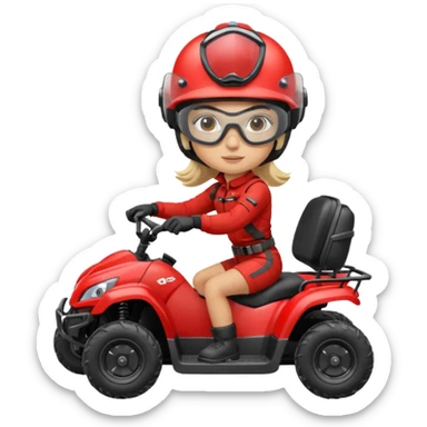 Atv ride girl sticker