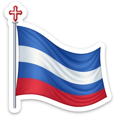 Drapeau français avec croix lorraine sticker