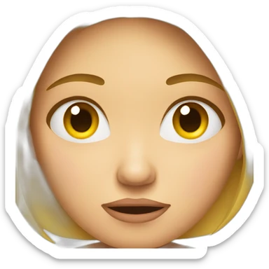 woman unhappy sticker